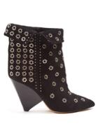 Isabel Marant Lakky Embellished Suede Ankle Boots
