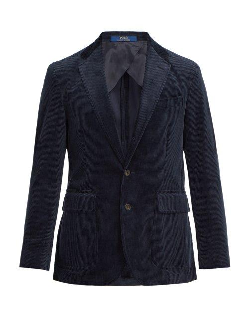 Matchesfashion.com Polo Ralph Lauren - Patch Pocket Cotton Corduroy Blazer - Mens - Navy