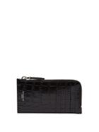 Matchesfashion.com Givenchy - Crocodile Effect Leather Cardholder - Mens - Black
