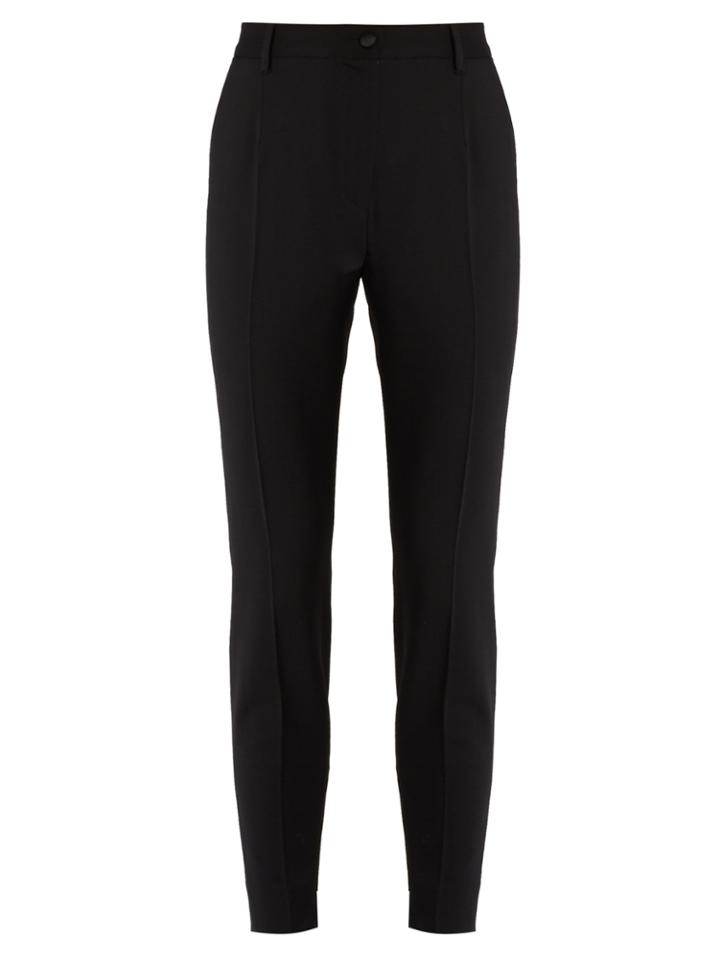 Dolce & Gabbana High-rise Stretch-wool Trousers