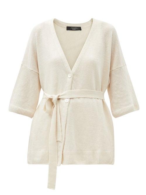 Matchesfashion.com Weekend Max Mara - Kibbutz Cardigan - Womens - Light Beige