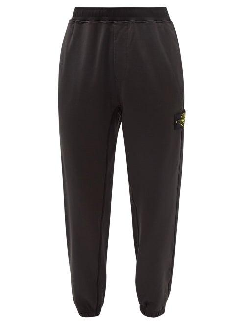 Stone Island - Logo-patch Jersey Track Pants - Mens - Black