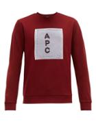 Matchesfashion.com A.p.c. - Coday Logo Print Cotton Jersey Sweatshirt - Mens - Red