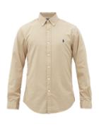 Matchesfashion.com Polo Ralph Lauren - Logo-embroidered Featherweight Cotton-twill Shirt - Mens - Brown