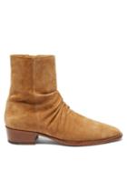 Matchesfashion.com Amiri - Stack Suede Boots - Mens - Brown