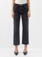 Citizens Of Humanity - Florence Raw-edge Straight-leg Jeans - Womens - Black