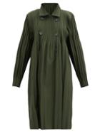 Matchesfashion.com Pleats Please Issey Miyake - Technical-pleated Coat - Womens - Green