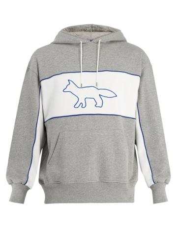 Ader Error X Maison Kitsuné Double-hooded Cotton Sweatshirt