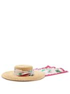 Matchesfashion.com Fil Hats - Venezia Wide Brim Straw Hat - Womens - Pink