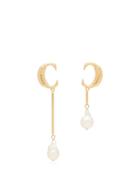 Matchesfashion.com Chlo - Darcey Baroque Pearl Mismatched Earrings - Womens - Gold