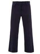 Matchesfashion.com Sies Marjan - Dese Topstitched Cropped Trousers - Womens - Navy