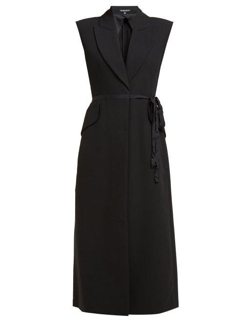 Matchesfashion.com Ann Demeulemeester - Belted Peak Lapel Wool Jacket - Womens - Black