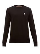 Matchesfashion.com Burberry - Declan Tb Embroidered Merino Wool Sweater - Mens - Black