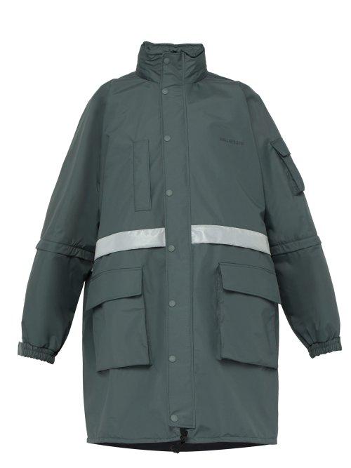 Matchesfashion.com Balenciaga - Reflective Trim Utility Parka - Mens - Grey