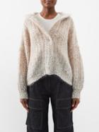 Brunello Cucinelli - Dazzling Sequinned Cardigan - Womens - Beige Grey