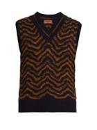 Missoni Wave-intarsia Wool-blend Vest