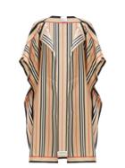 Matchesfashion.com Burberry - Nova-striped Silk-twill Cape - Womens - Beige Multi