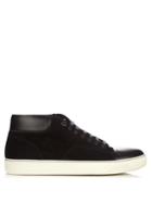 Lanvin Suede And Leather Mid-top Trainers
