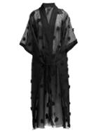 Matchesfashion.com Love Binetti - Wipe Out Textured Kaftan - Womens - Black