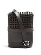 Matchesfashion.com Christian Louboutin - Benech Reporter Spike Leather Cross-body Bag - Mens - Black