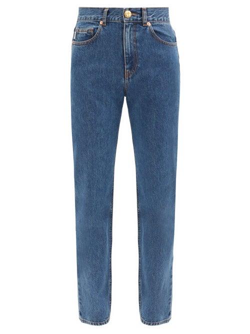 Matchesfashion.com Blaz Milano - Nariida Sapphire Straight-leg Jeans - Womens - Dark Blue