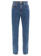 Matchesfashion.com Blaz Milano - Nariida Sapphire Straight-leg Jeans - Womens - Dark Blue