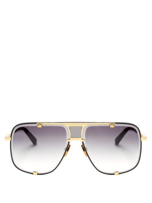 Matchesfashion.com Dita Eyewear - Mach Five Aviator Sunglasses - Mens - Black
