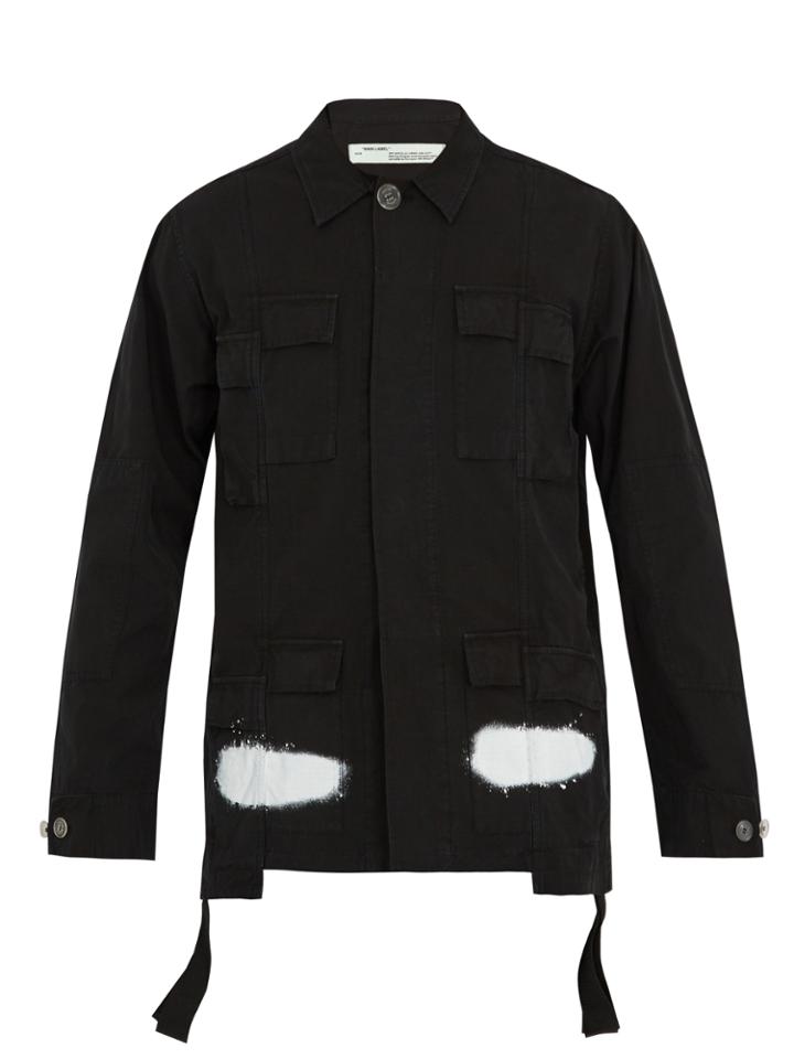 Off-white Logo-print Cotton Jacket