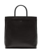 Matchesfashion.com Saint Laurent - Patti Woven Trim Leather Tote Bag - Mens - Black