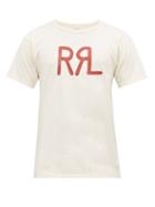 Matchesfashion.com Rrl - Logo Print Cotton Jersey T Shirt - Mens - White