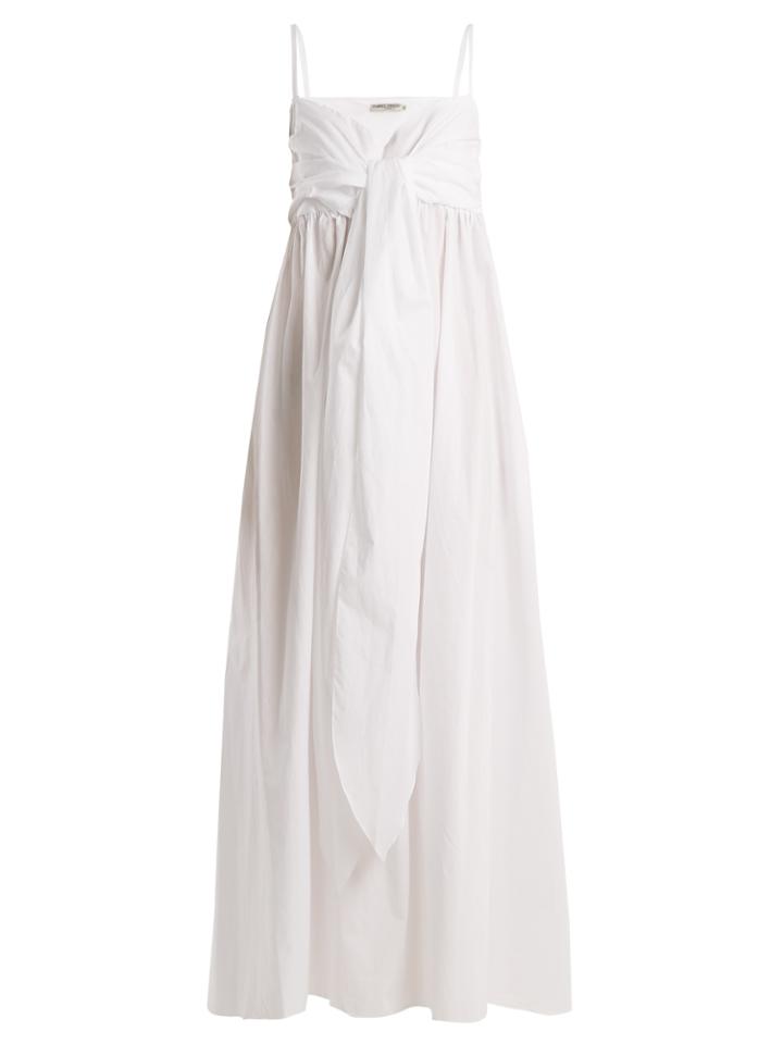Three Graces London Adele Tie-front Cotton-voile Dress