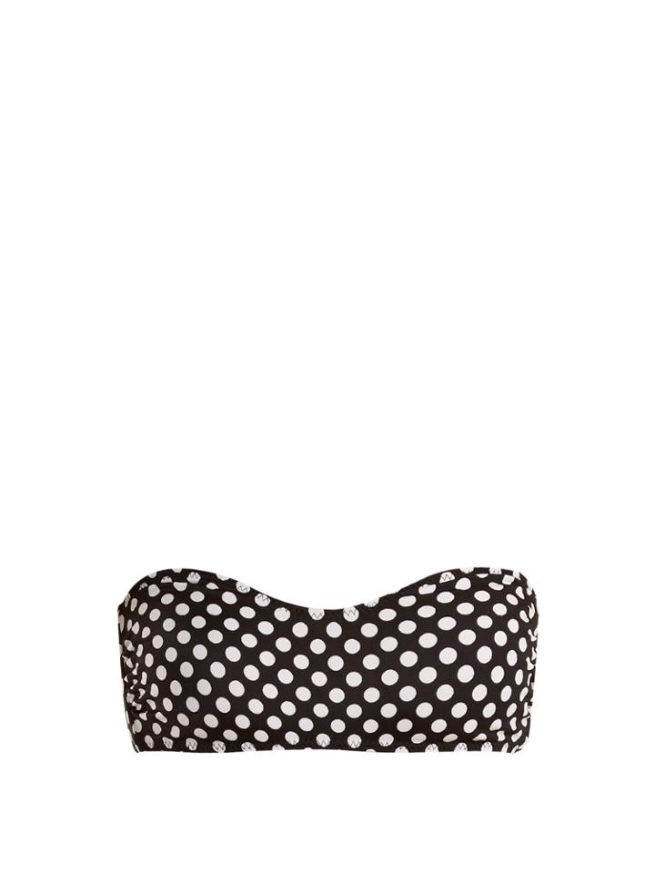 Norma Kamali Sunglass Polka-dot Print Bikini Top