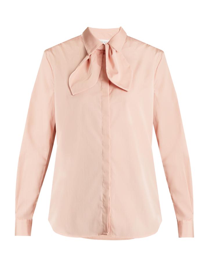 Isa Arfen Bow Detail Cotton-poplin Shirt