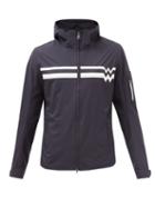 Bogner - Striped Hooded Windbreaker Golf Jacket - Mens - Navy