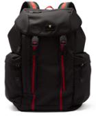 Matchesfashion.com Gucci - Web Striped Canvas Backpack - Mens - Black