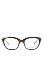 Balenciaga - Tip Cat-eye Tortoiseshell-acetate Glasses - Womens - Brown