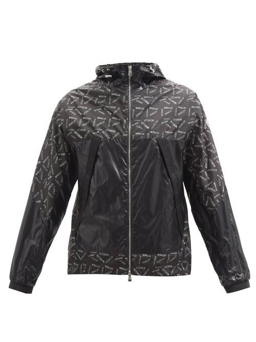 Moncler - Gidayu Logo-print Nylon Hooded Jacket - Mens - Dark Grey