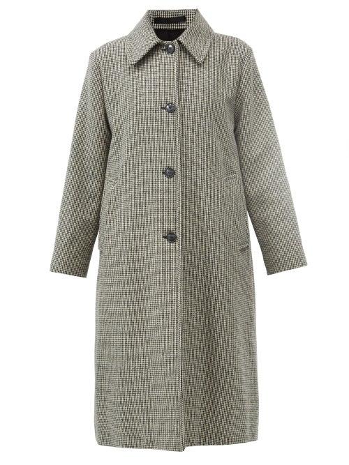 Matchesfashion.com Officine Gnrale - Juliette Virgin-wool Houndstooth Coat - Womens - Black White