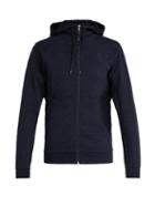 Matchesfashion.com S0rensen - Zip Through Cotton Hooded Sweatshirt - Mens - Navy