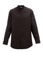 Matchesfashion.com Jil Sander - Sunday Quilted Silk-broadcloth Shirt - Mens - Black