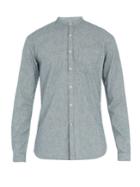 Oliver Spencer Granddad-collar Striped Cotton Shirt