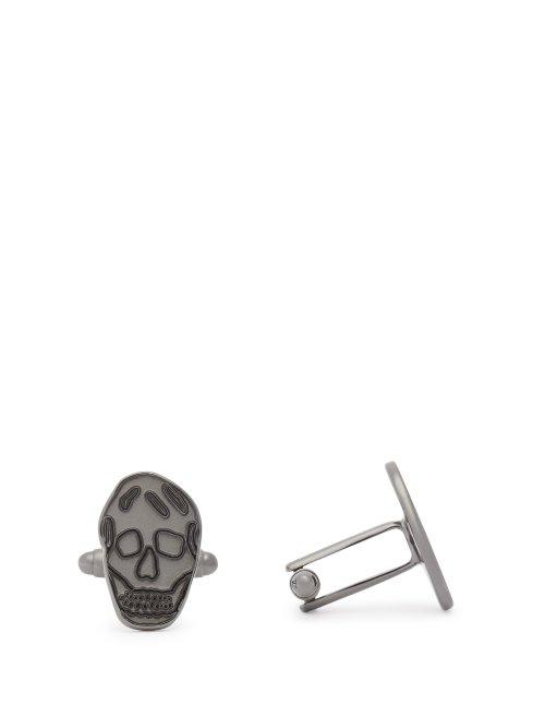 Matchesfashion.com Alexander Mcqueen - Skull Cufflinks - Mens - Silver