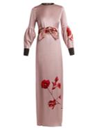 Johanna Ortiz Fortuneteller Old Rose-print Silk-satin Dress