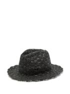 Matchesfashion.com Reinhard Plank Hats - Eli Paper Straw Fedora Hat - Womens - Black