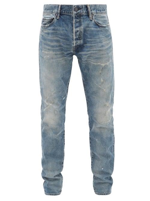Matchesfashion.com John Elliott - The Cast 2 Slim-leg Jeans - Mens - Light Blue
