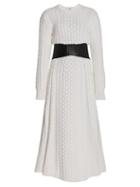 Gabriela Hearst - Tex Corset-waist Cable-knit Midi Dress - Womens - Ivory