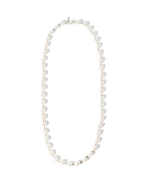 Matchesfashion.com Sophie Buhai - Teardrop Freshwater-pearl & Silk Necklace - Womens - Pearl