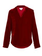Velvet By Graham & Spencer Dalili Point-collar Velvet Top