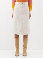 Isabel Marant Toile - Prime High-rise Cotton-blend Midi Skirt - Womens - Chalk