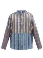 Matchesfashion.com Marrakshi Life - Striped-panel Cotton-blend Shirt - Mens - Multi
